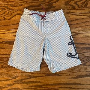 EUC Janie & Jack Seersucker Swim Trunks